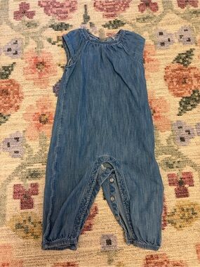 Primary Baby Girl Denim Romper 6-12 Months